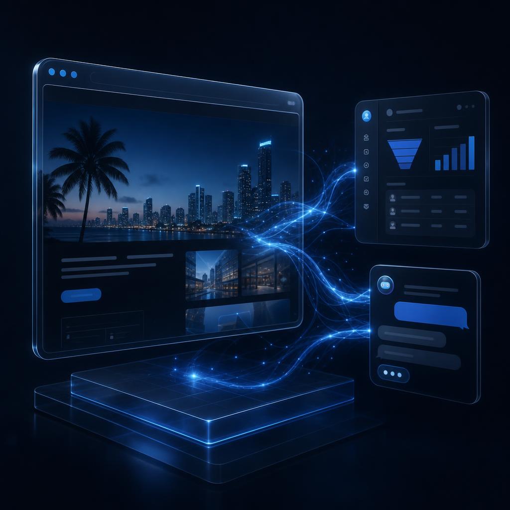 Custom AI layer integrated into a modern website interface